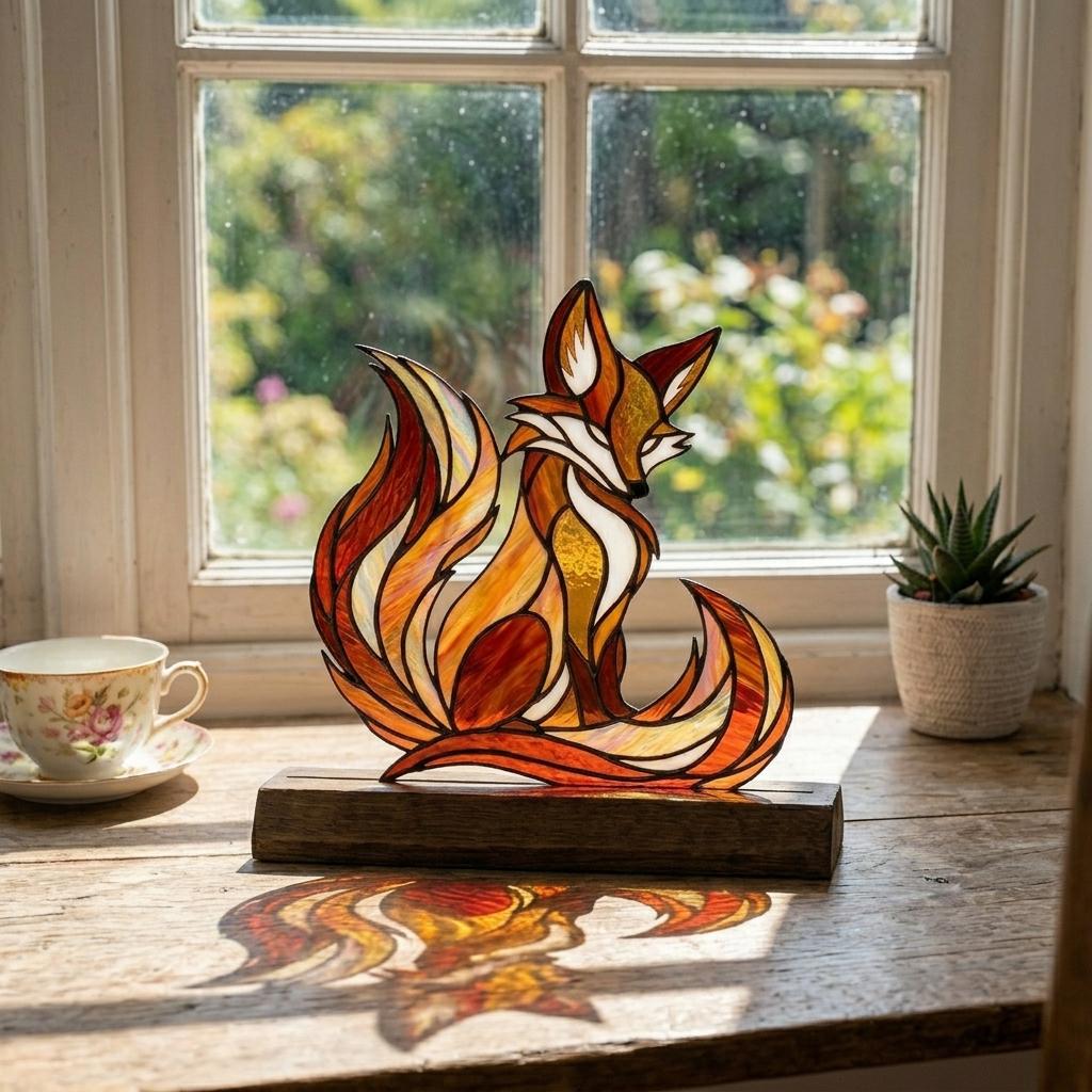 Kitsune Fox Glass Decor