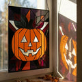 Jack-o'-Lantern Glass Suncatcher