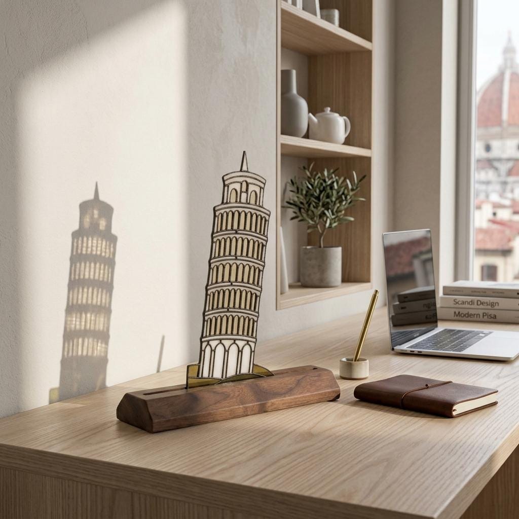 Leaning Tower of Pisa Glass Decor