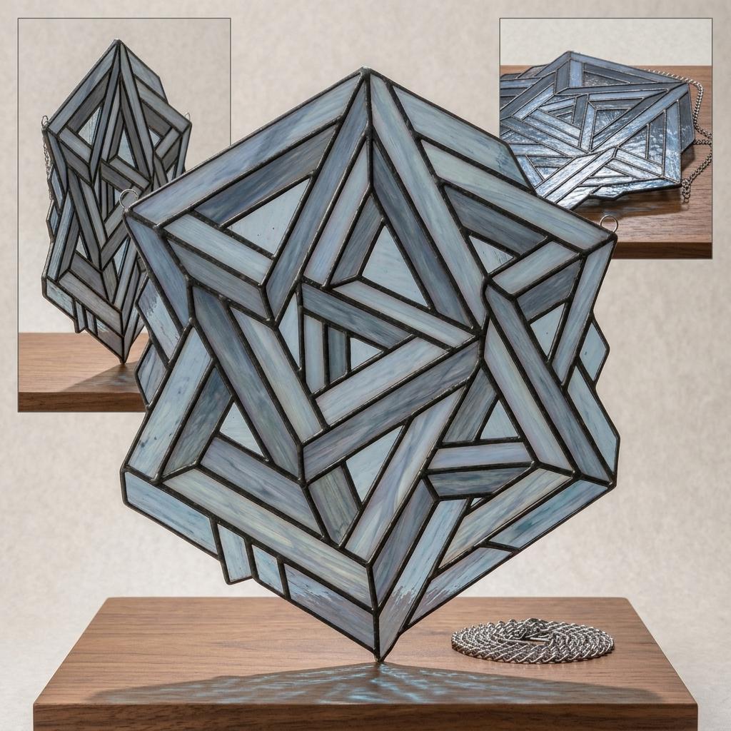 Impossible Geometry Glass Suncatcher