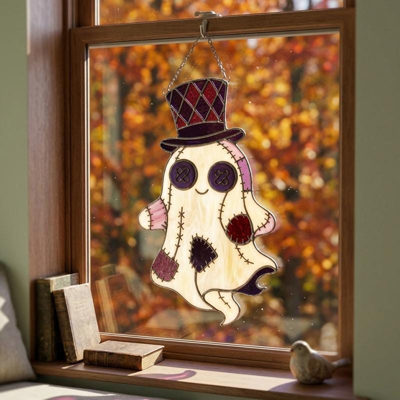 Voodoo Ghost Glass Suncatcher