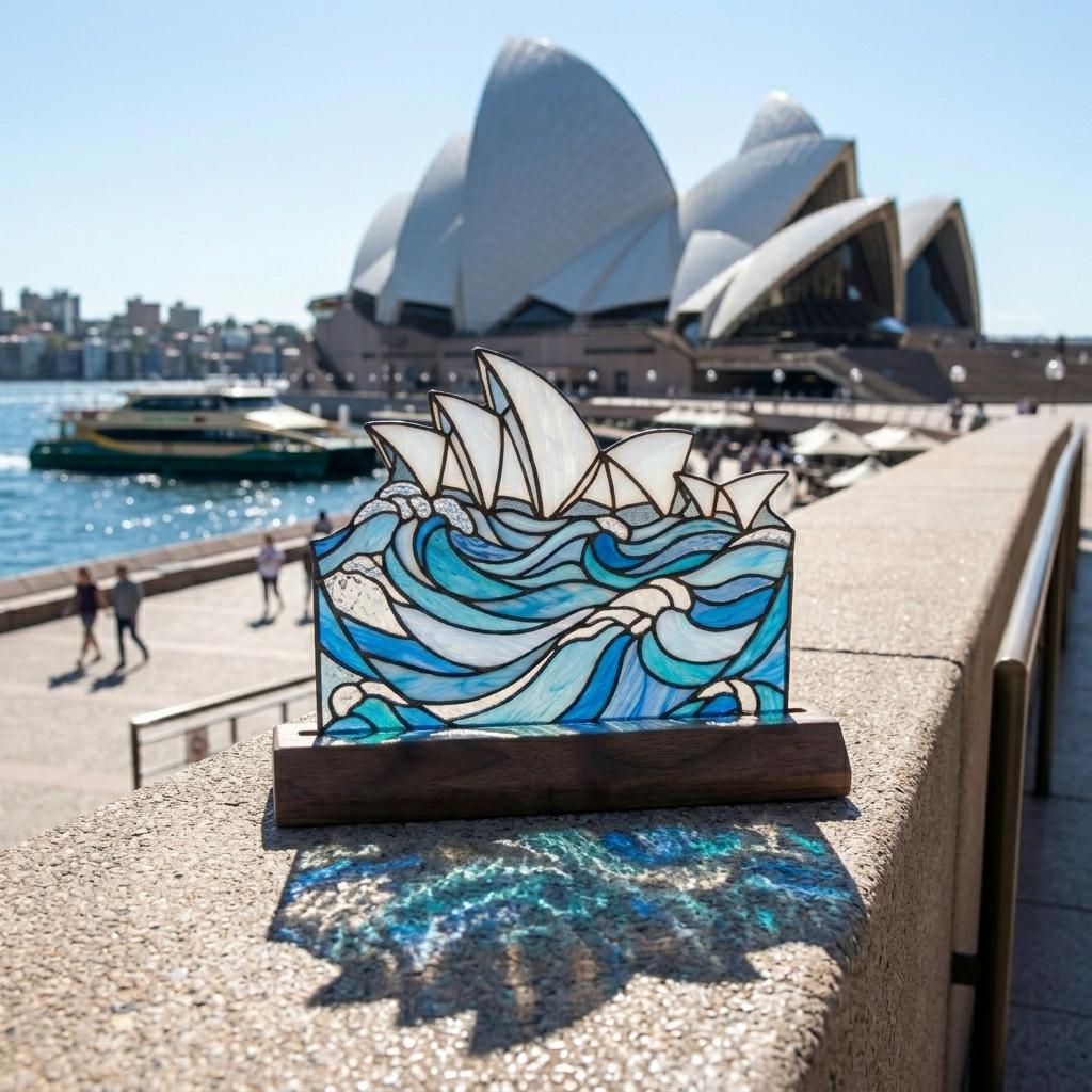 Sydney Opera House Wave Glass Decor