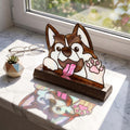 Waving Puppy Glass Decor