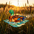 Mallard Duck Glass Suncatcher