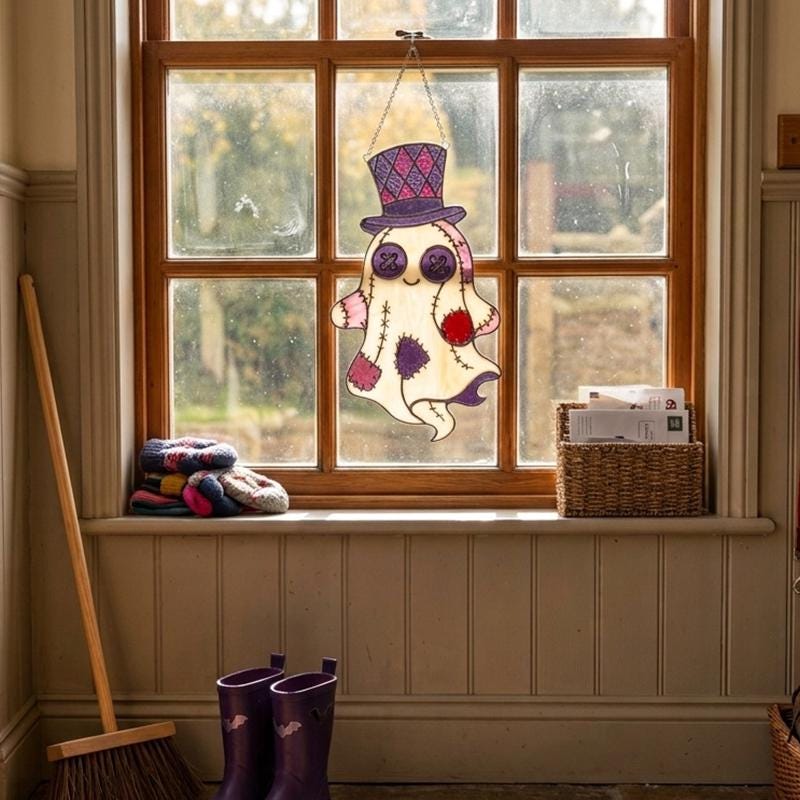 Voodoo Ghost Glass Suncatcher