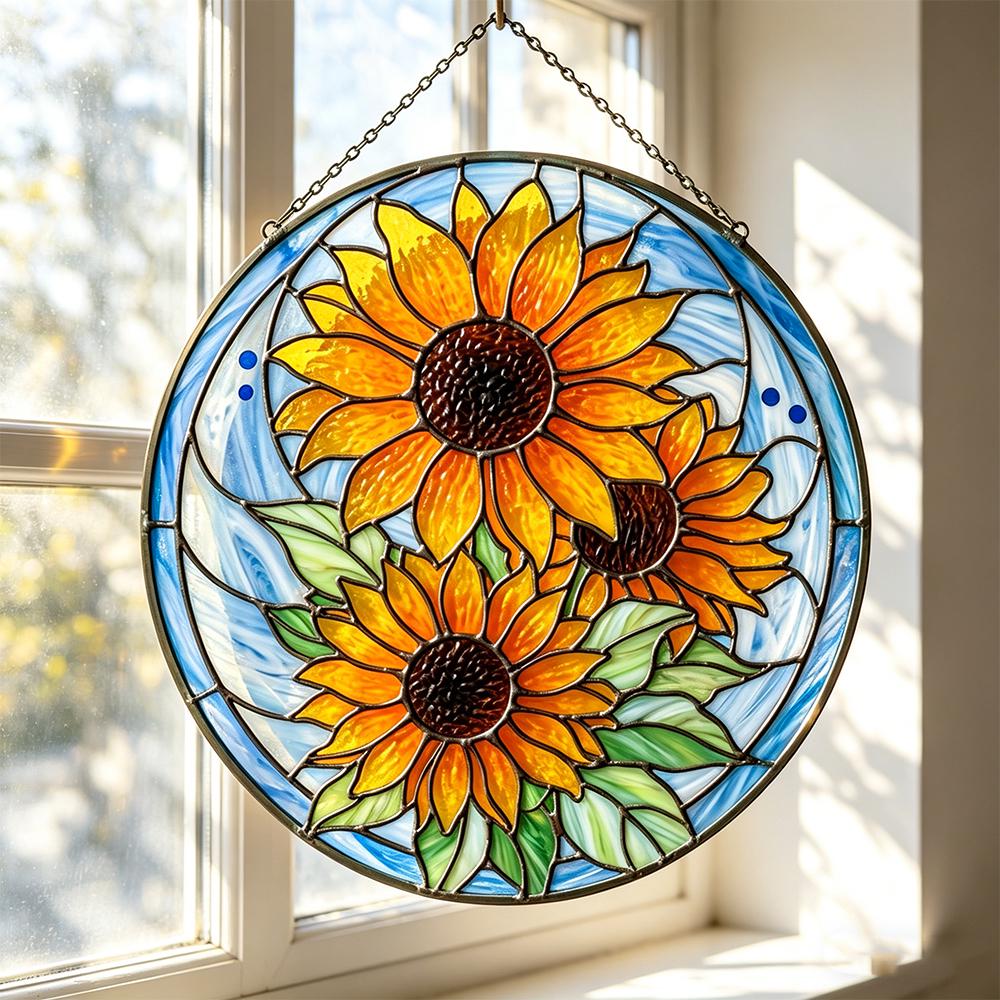 Sunflower Glass Art