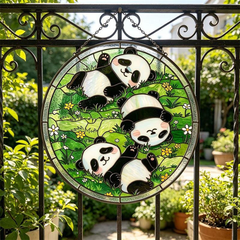 Panda Glass Panel