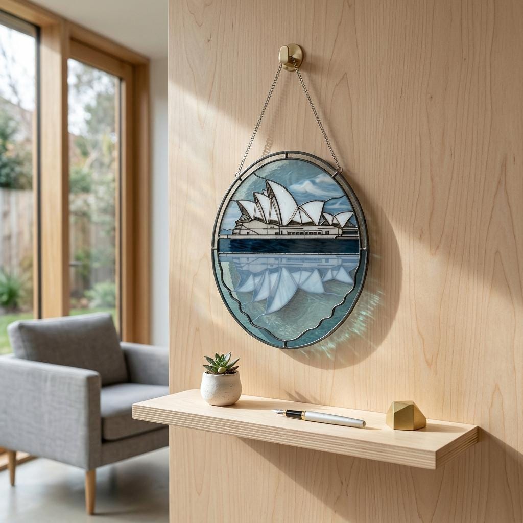 Sydney Opera House Glass Suncatcher