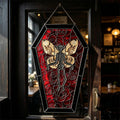 Skeleton Butterfly Coffin Glass Art