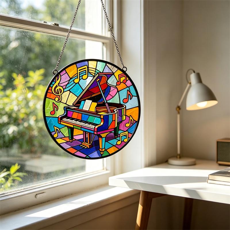 Piano Glass Suncatcher