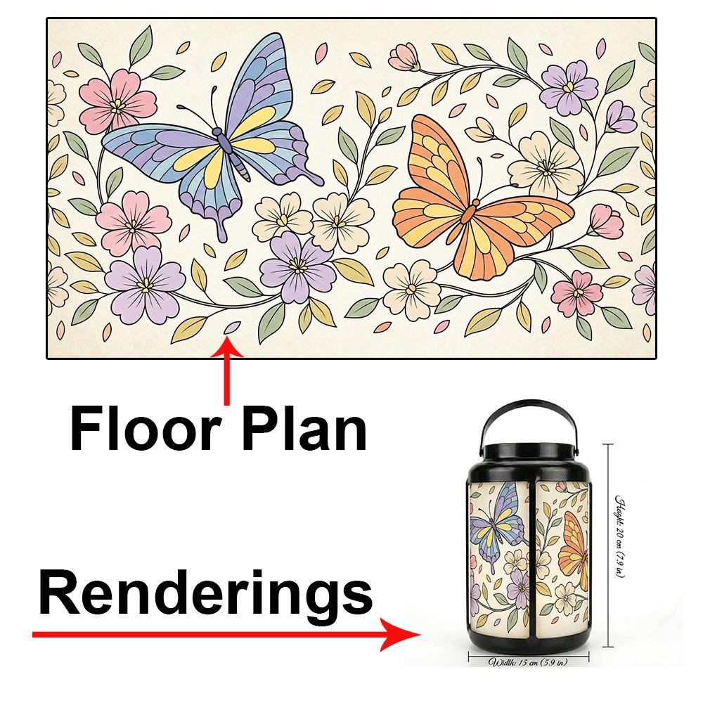 Solar Butterfly Garden Lantern
