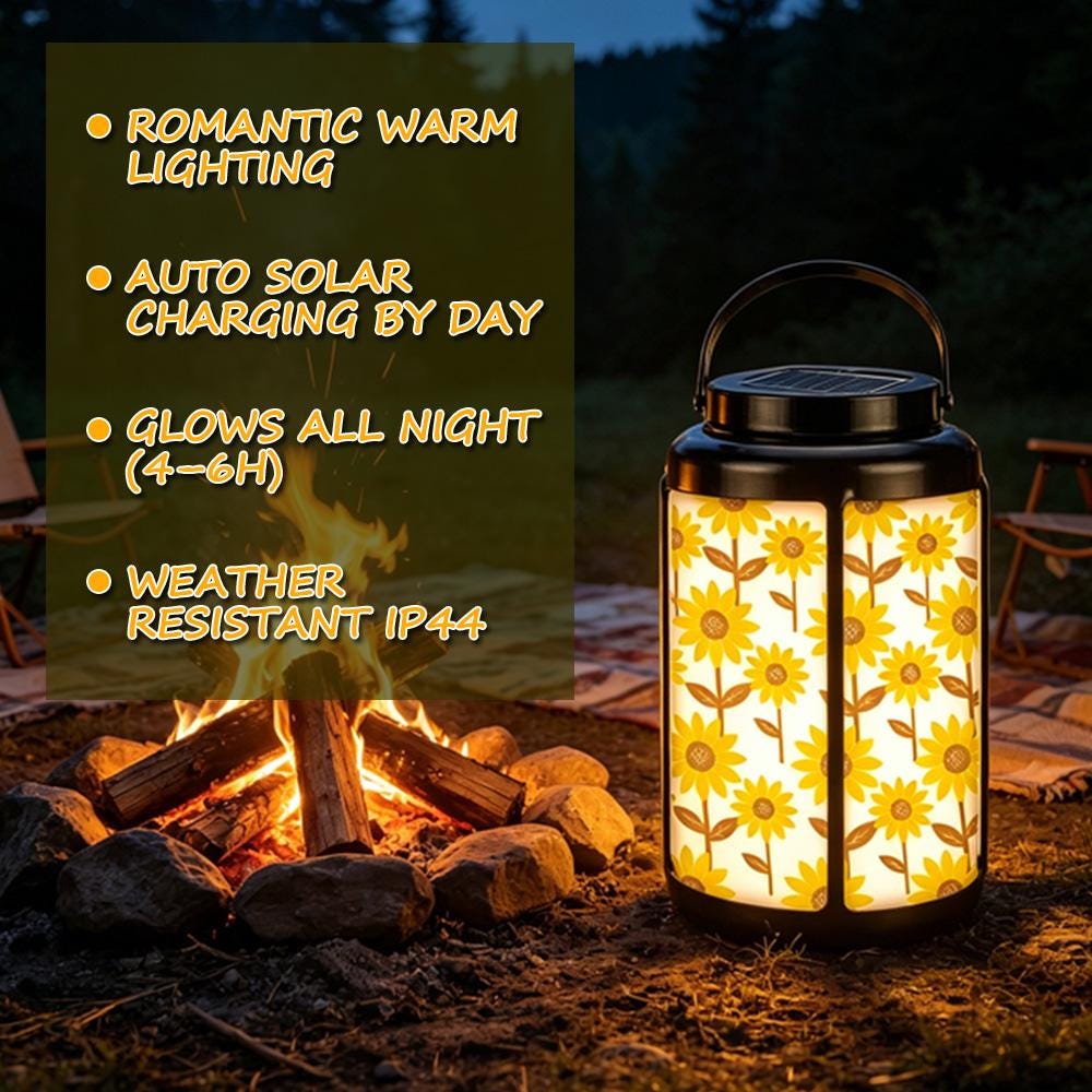 Sunflower Garden Solar Lantern