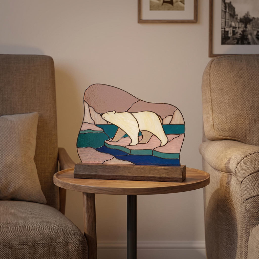 Polar Bear Glass Decor