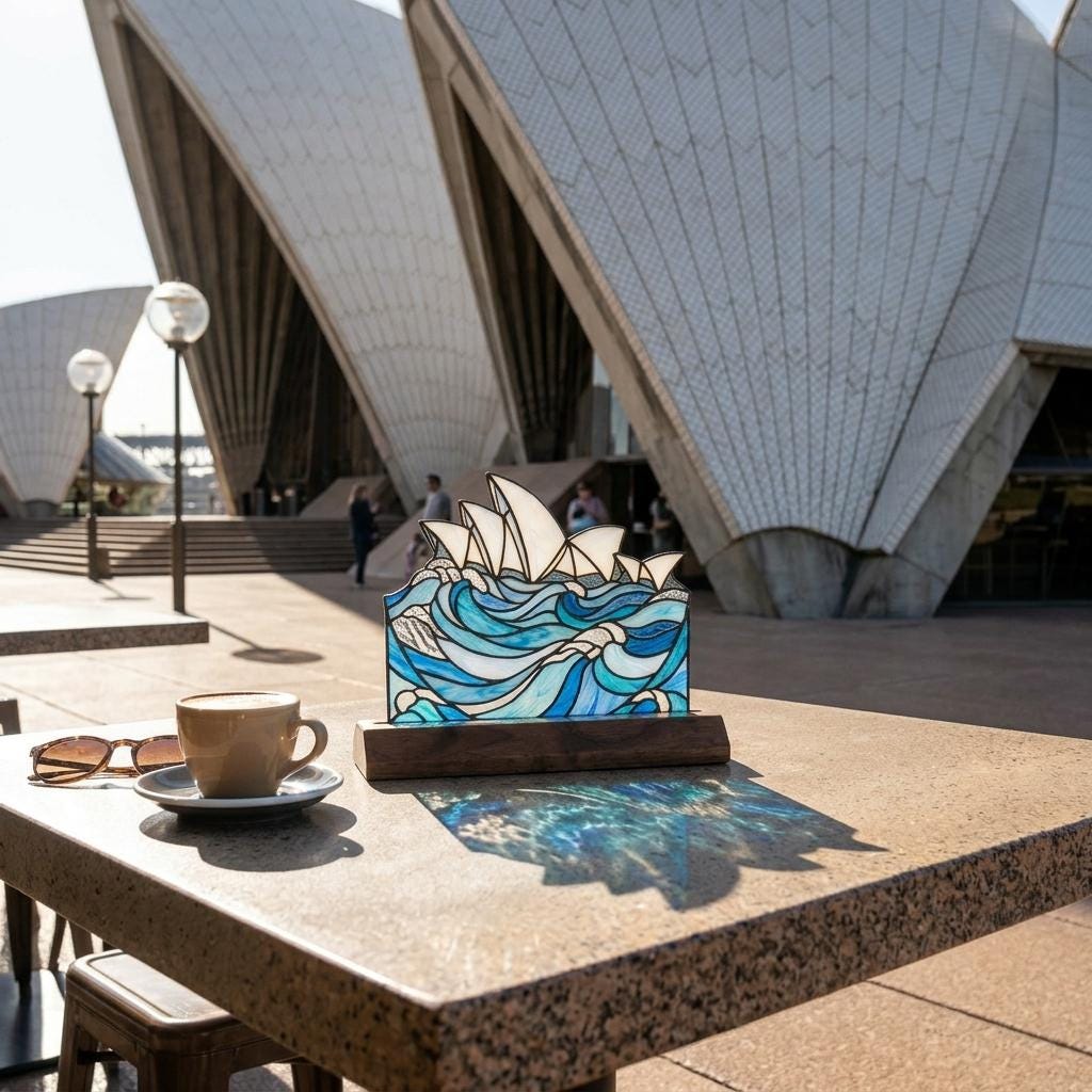 Sydney Opera House Wave Glass Decor