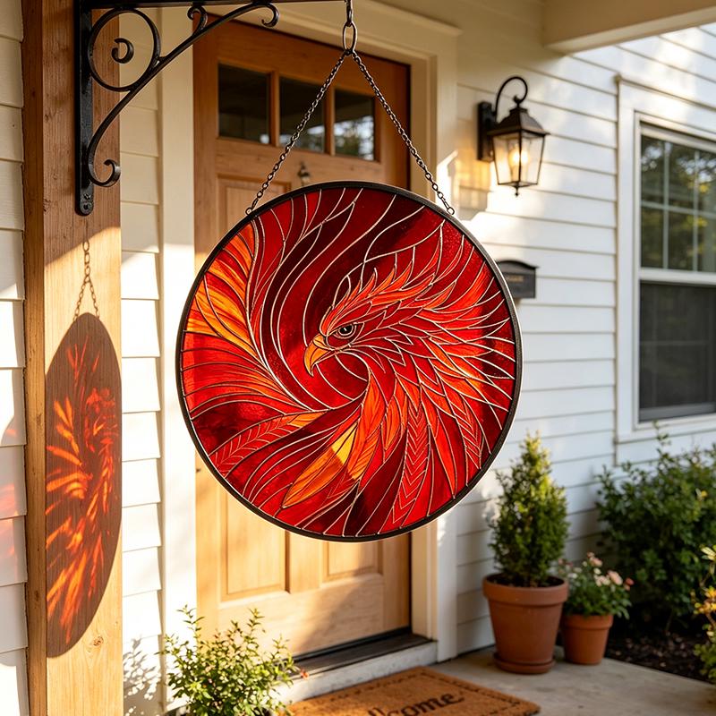 Phoenix Glass Suncatcher