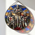 Templar Knights Glass Suncatcher