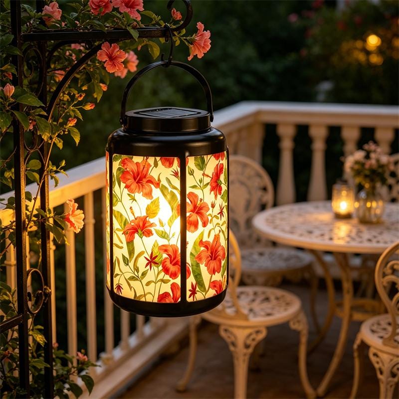 Floral Garden Solar Lantern