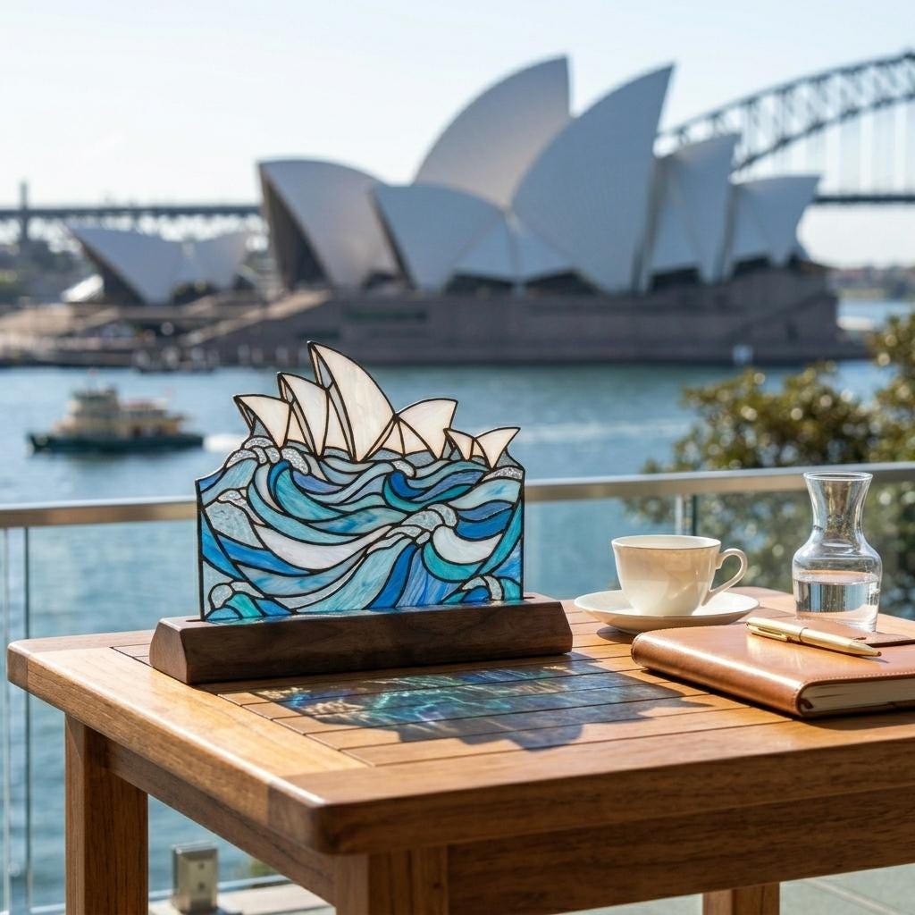 Sydney Opera House Wave Glass Decor
