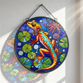 Colorful Gecko Glass Suncatcher
