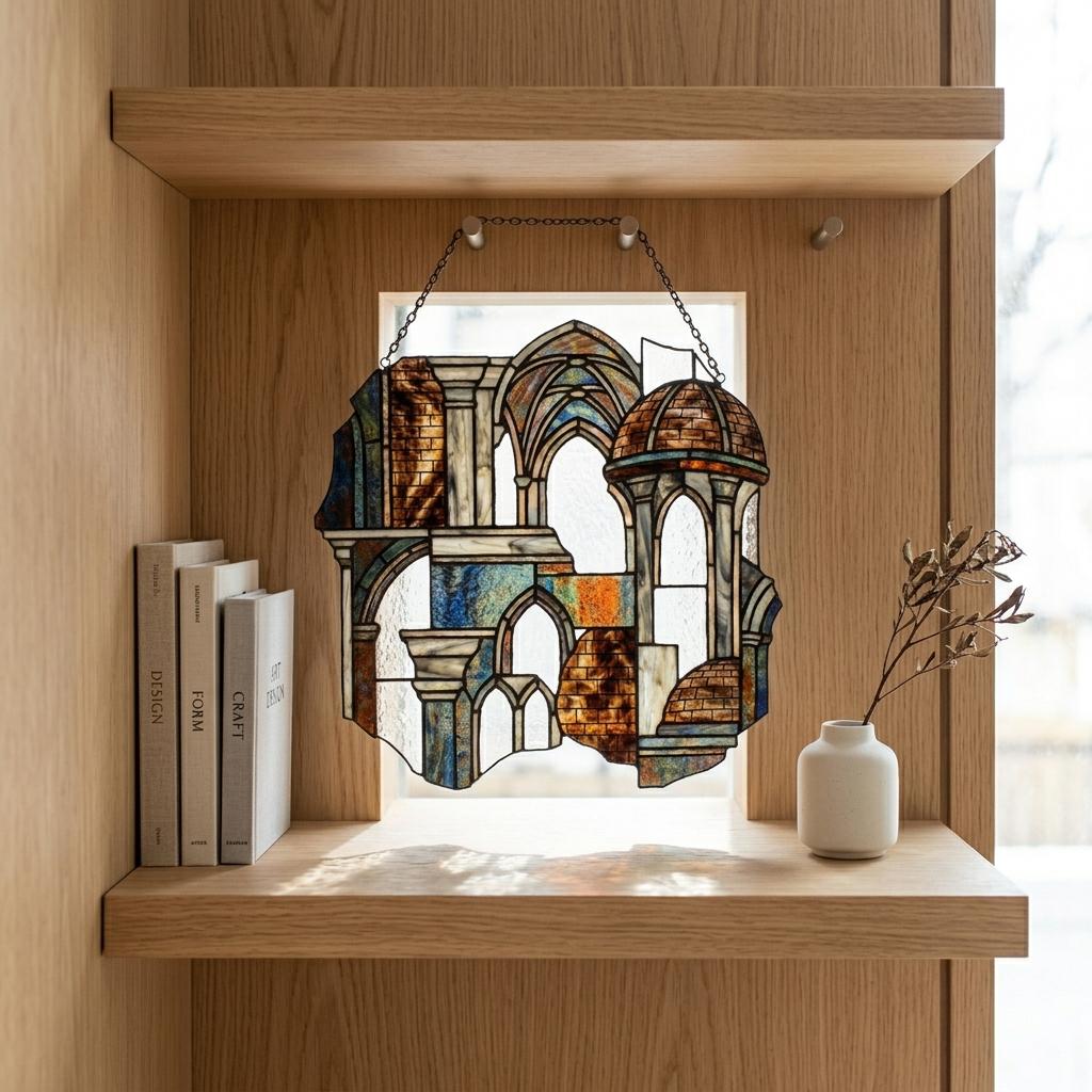 Gothic Cathedral Glass Suncatcher