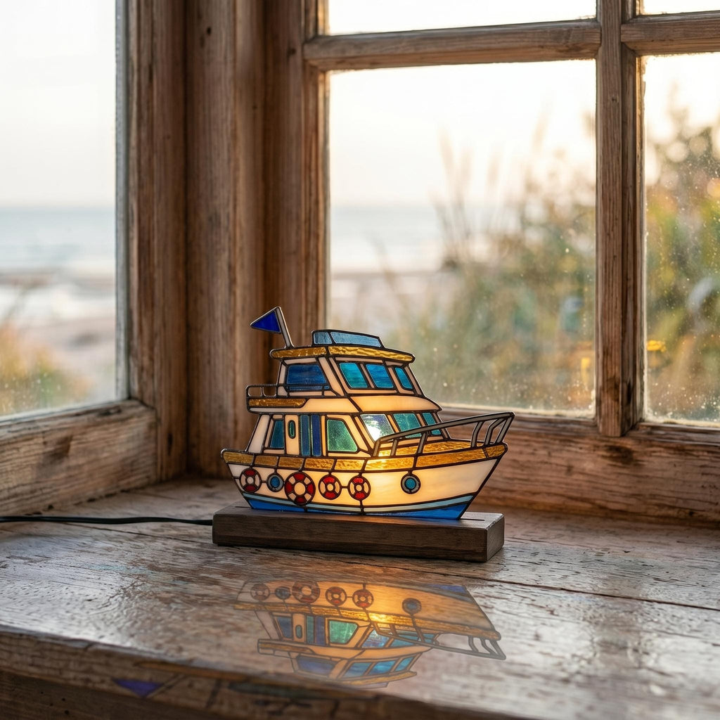 Sailing Yacht Glass Decor