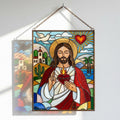 Sacred Heart Glass Art