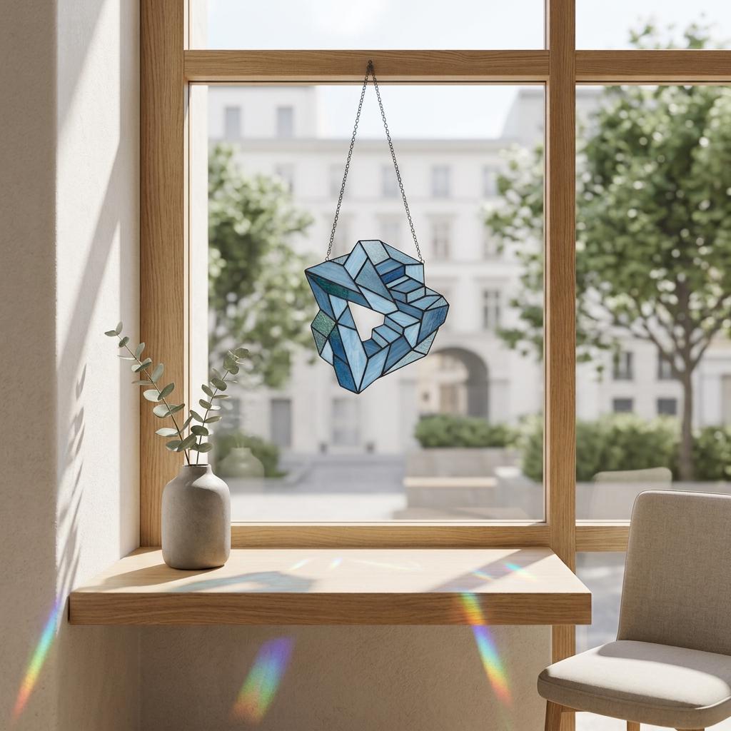 Impossible Triangle Glass Suncatcher