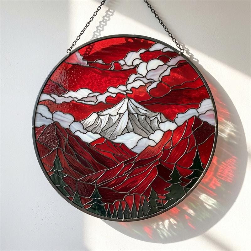 Red Mountain Glass Suncatcher
