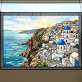 Santorini Glass Suncatcher