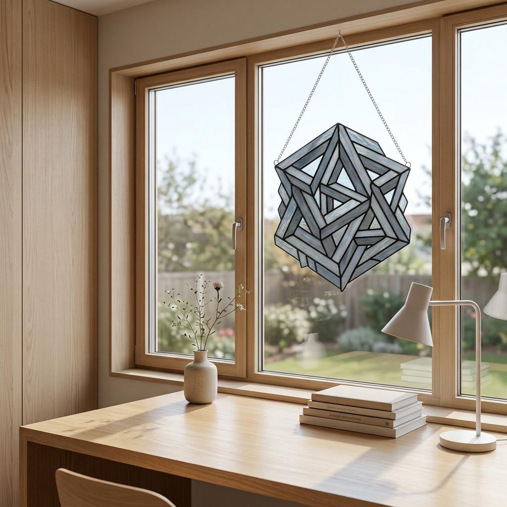 Impossible Geometry Glass Suncatcher