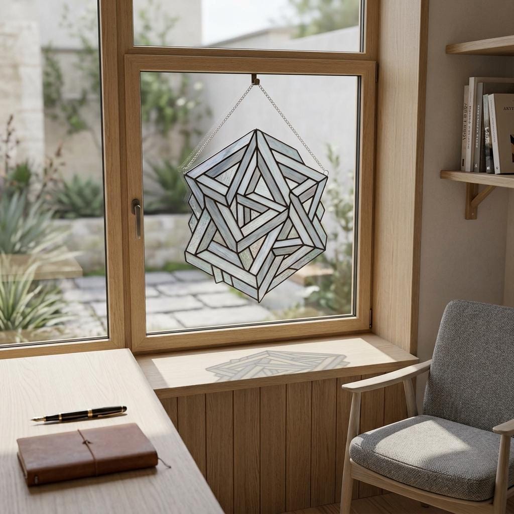 Impossible Geometry Glass Suncatcher