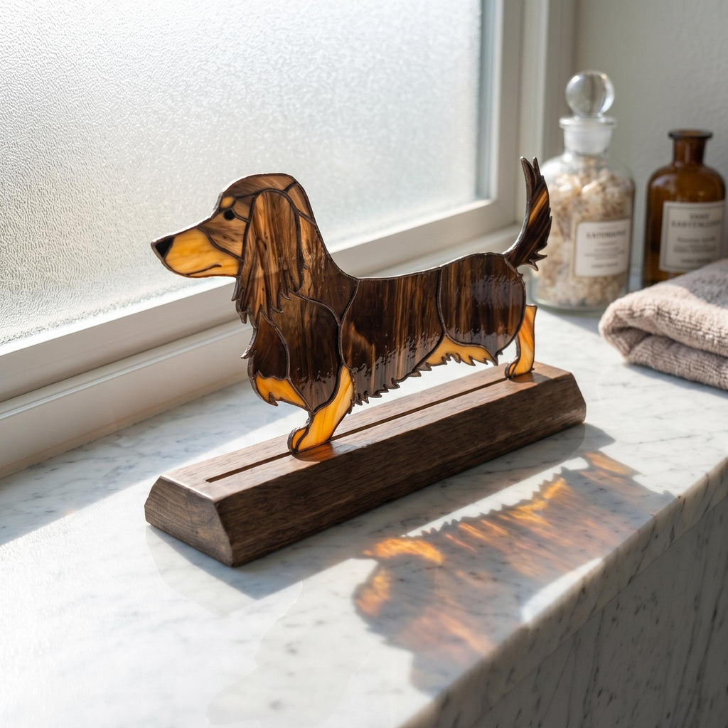 Dachshund Glass Decor