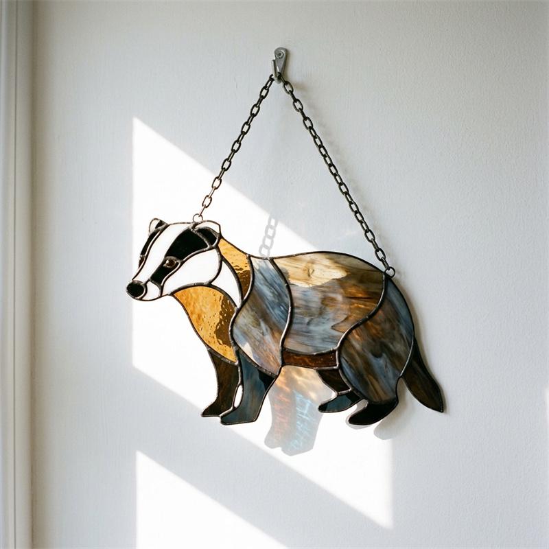 Badger Glass Suncatcher