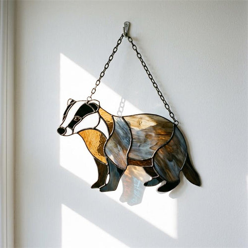 Badger Glass Suncatcher