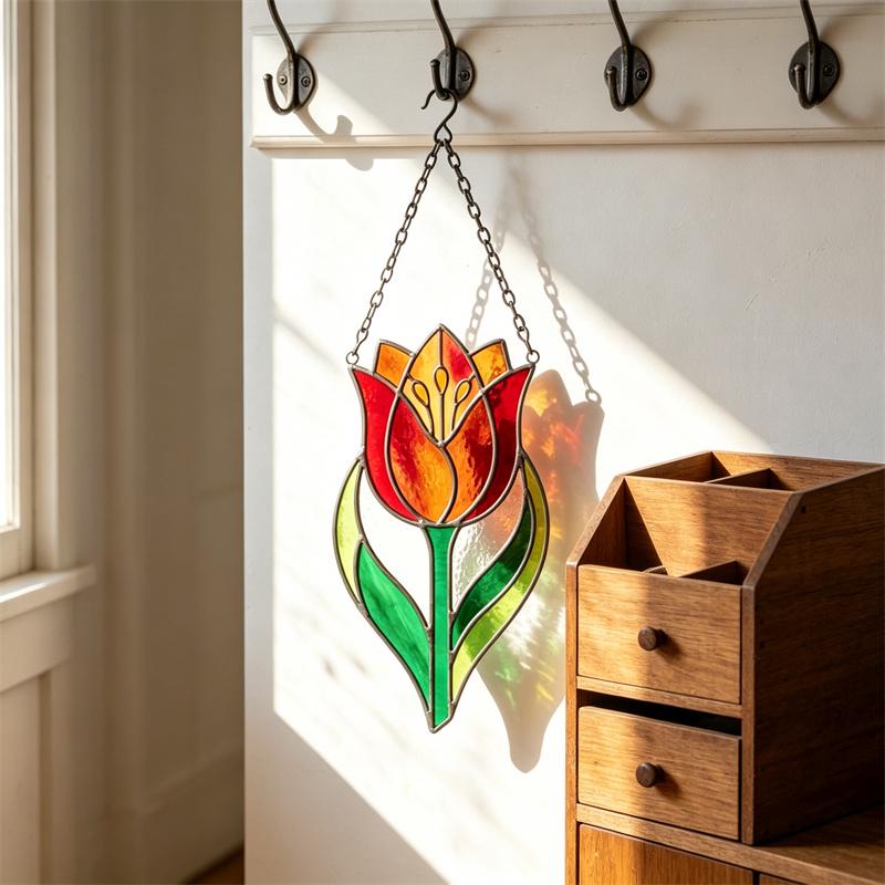 Tulip Glass Suncatcher