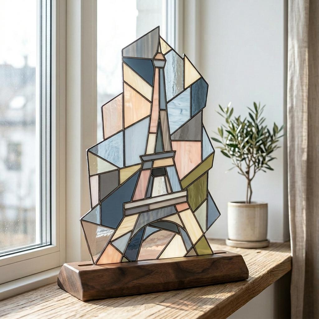 Eiffel Tower Glass Decor