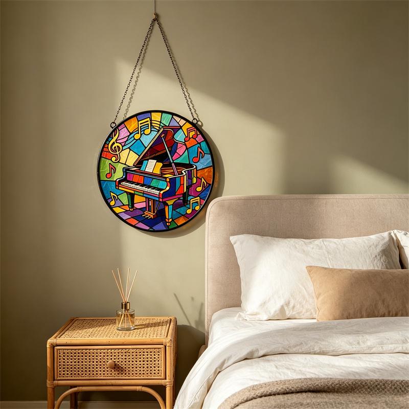 Piano Glass Suncatcher