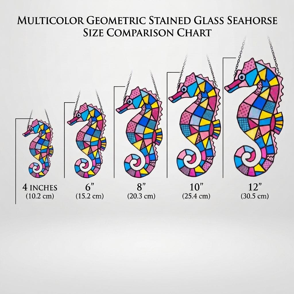 Seahorse Glass Suncatcher