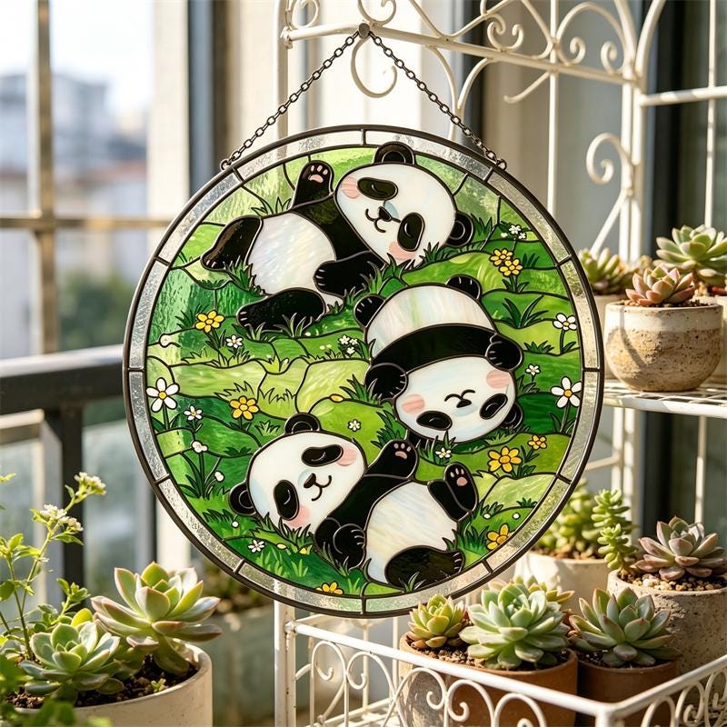 Panda Glass Panel