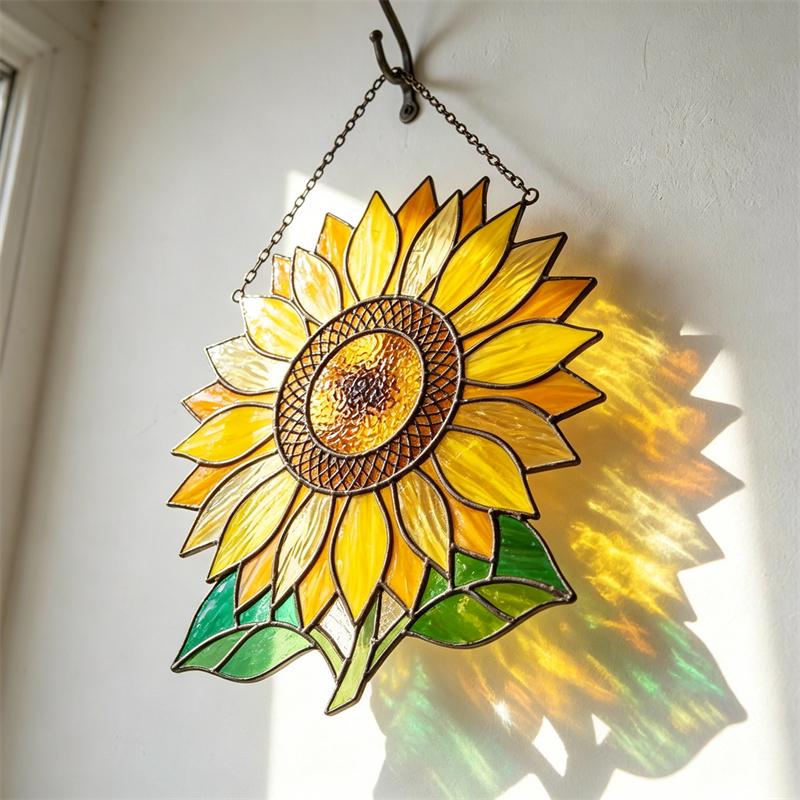 Sunflower Glass Suncatcher