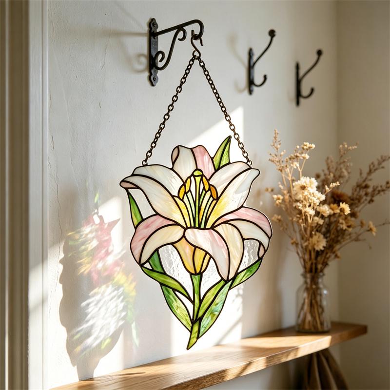 Lily Glass Suncatcher