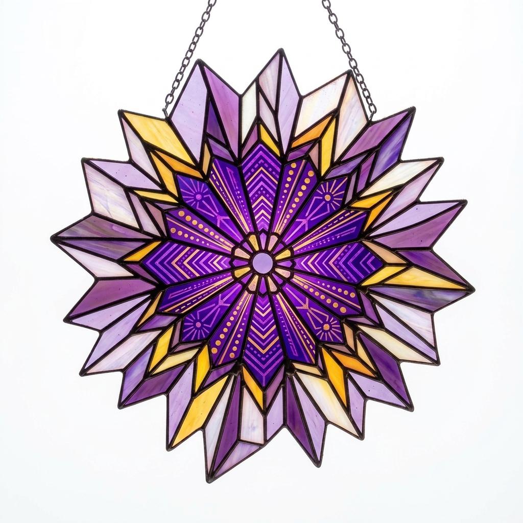 Bee-Eye Flower Glass Suncatcher