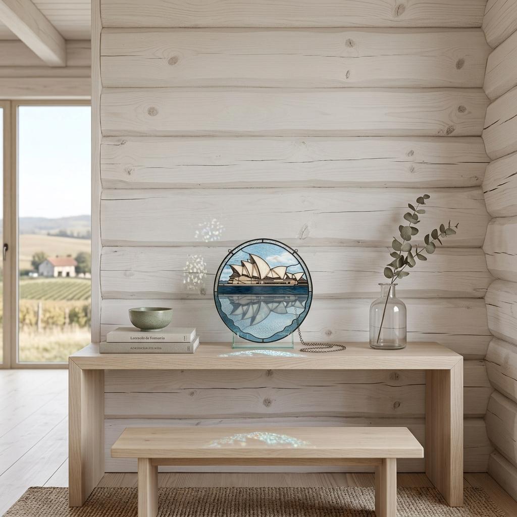 Sydney Opera House Glass Suncatcher