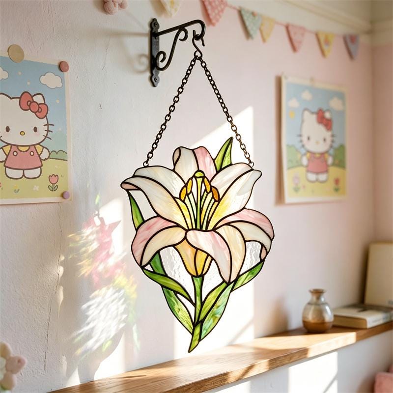 Lily Glass Suncatcher