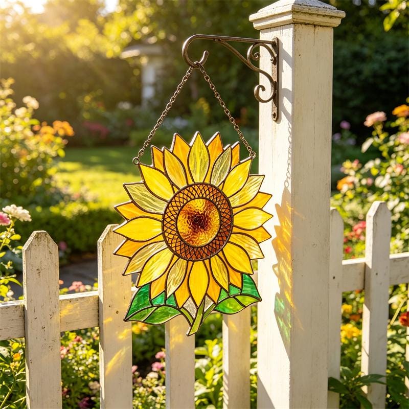Sunflower Glass Suncatcher
