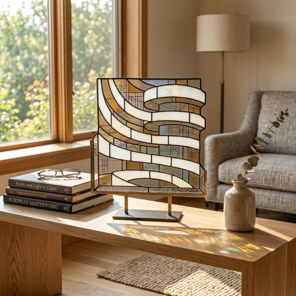 Spiral Architecture Glass Suncatcher