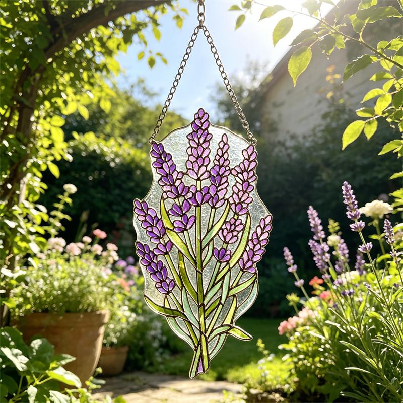 Lavender Glass Suncatcher
