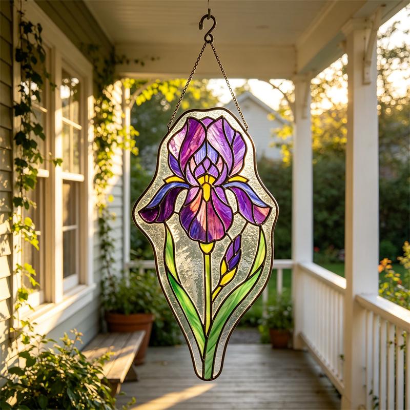 Iris Glass Suncatcher