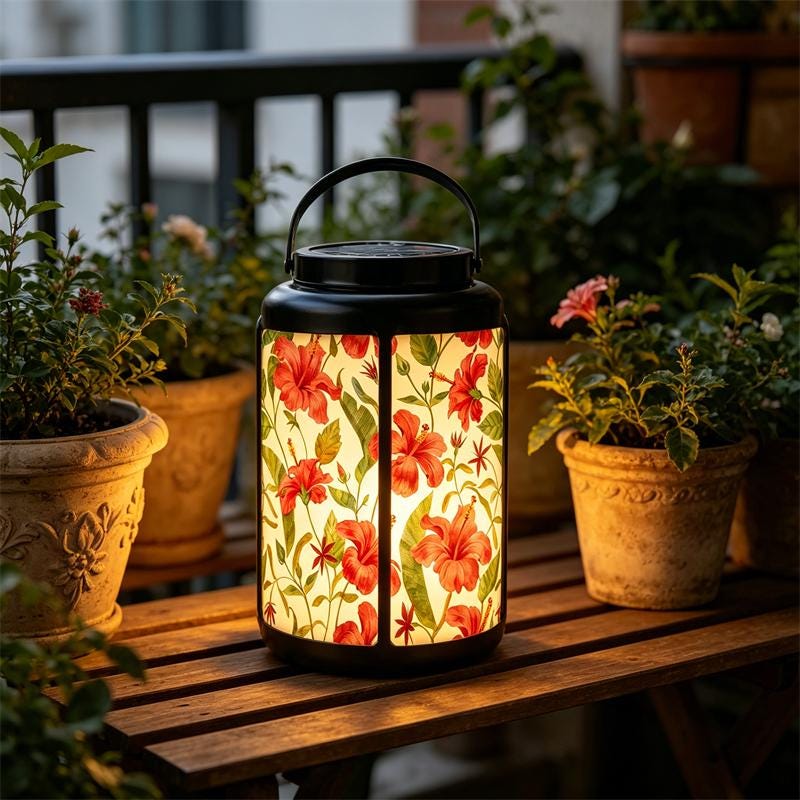 Floral Garden Solar Lantern