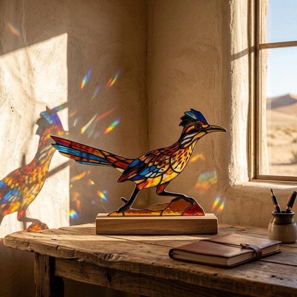 Roadrunner Glass Suncatcher